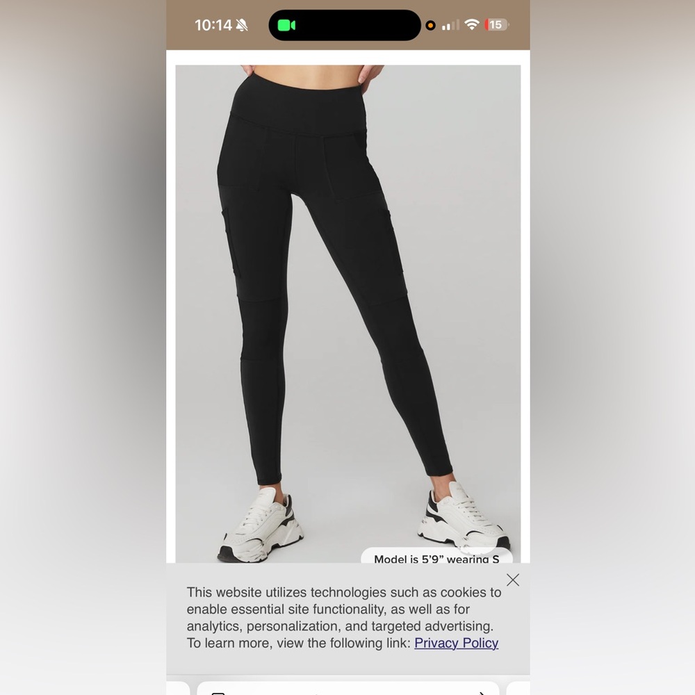 Alo Black Activewear pants